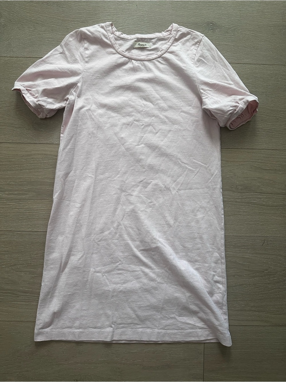 Madewell T-shirt dress in Pale Pink